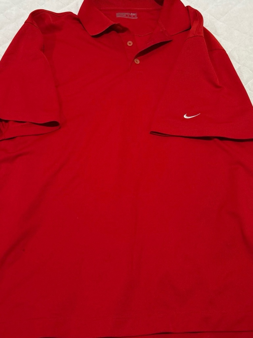 Nike Men’s Red Polo with White Swoosh